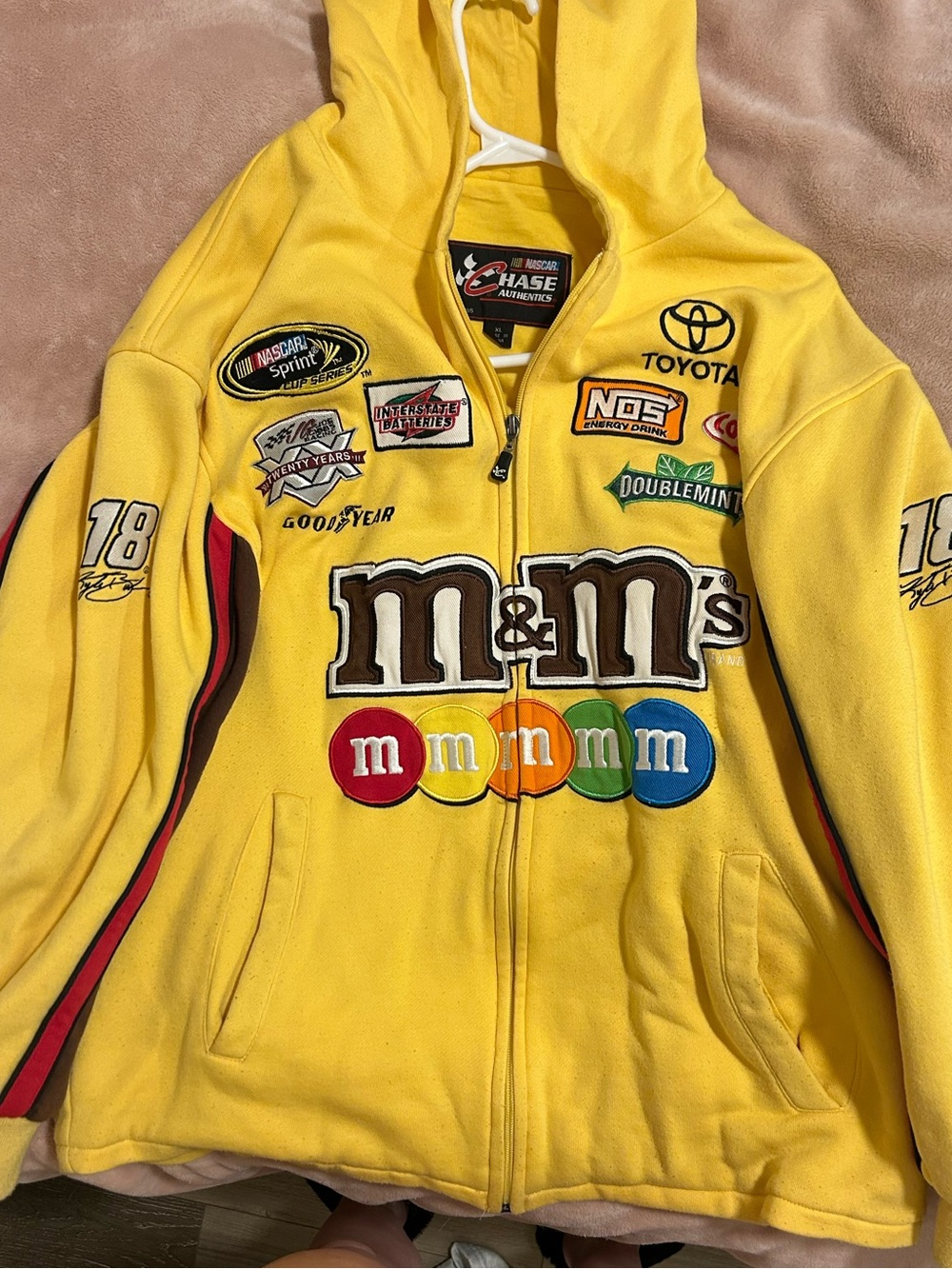 Kyle Bush Chase Authentics  Hooded Racing Logo Zip-Up Sweater